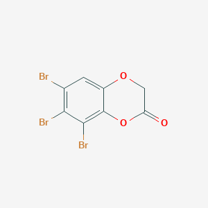 molecular formula C8H3Br3O3 B7484403 5,6,7-Tribromo-1,4-benzodioxin-3-one 