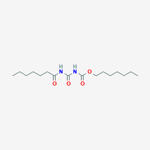 molecular formula C16H30N2O4 B7484440 heptyl N-(heptanoylcarbamoyl)carbamate 