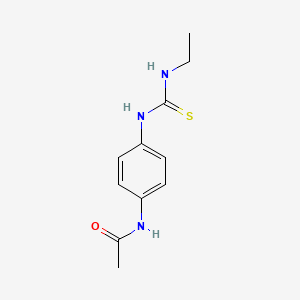 molecular formula C11H15N3OS B7484465 N-(4-{[(ethylamino)carbothioyl]amino}phenyl)acetamide 