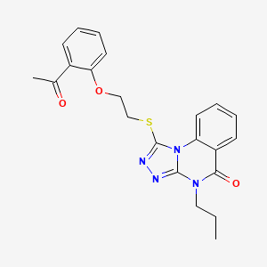 1-[2-(2-Acetylphenoxy)ethylsulfanyl]-4-propyl-[1,2,4]triazolo[4,3-a]quinazolin-5-one