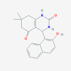 4-(2-hydroxynaphthalen-1-yl)-7,7-dimethyl-3,4,6,8-tetrahydro-1H-quinazoline-2,5-dione