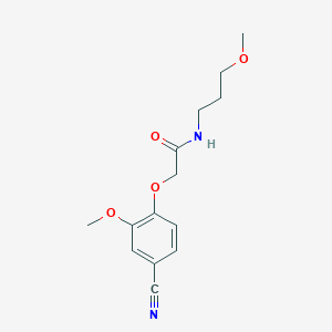 molecular formula C14H18N2O4 B7484542 2-(4-cyano-2-methoxyphenoxy)-N-(3-methoxypropyl)acetamide 