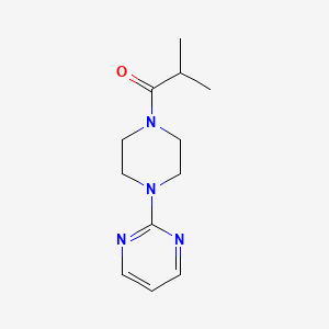 molecular formula C12H18N4O B7484549 2-Methyl-1-[4-(pyrimidin-2-yl)piperazin-1-yl]propan-1-one 