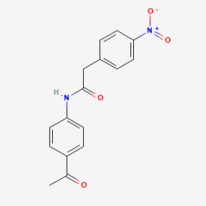 molecular formula C16H14N2O4 B7484556 N-(4-acetylphenyl)-2-(4-nitrophenyl)acetamide 