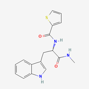 molecular formula C17H17N3O2S B7484567 N-[(2S)-3-(1H-indol-3-yl)-1-(methylamino)-1-oxopropan-2-yl]thiophene-2-carboxamide 