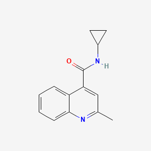 molecular formula C14H14N2O B7484576 N-cyclopropyl-2-methylquinoline-4-carboxamide 