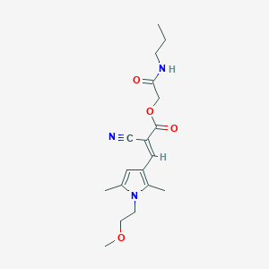 molecular formula C18H25N3O4 B7484577 [2-oxo-2-(propylamino)ethyl] (E)-2-cyano-3-[1-(2-methoxyethyl)-2,5-dimethylpyrrol-3-yl]prop-2-enoate 