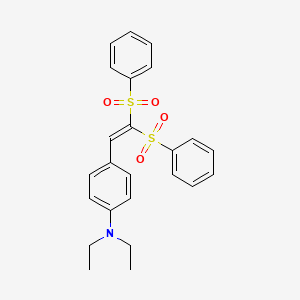 molecular formula C24H25NO4S2 B7484605 4-[2,2-bis(benzenesulfonyl)ethenyl]-N,N-diethylaniline 