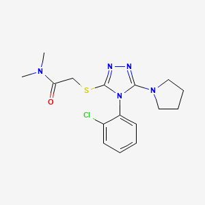 2-[[4-(2-chlorophenyl)-5-pyrrolidin-1-yl-1,2,4-triazol-3-yl]sulfanyl]-N,N-dimethylacetamide