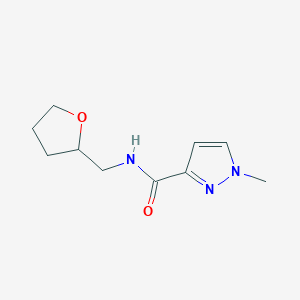 molecular formula C10H15N3O2 B7484622 1-Methyl-N-((tetrahydrofuran-2-yl)methyl)-1H-pyrazole-3-carboxamide 