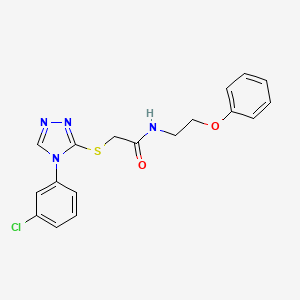 2-[[4-(3-chlorophenyl)-1,2,4-triazol-3-yl]sulfanyl]-N-(2-phenoxyethyl)acetamide