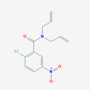 molecular formula C13H13ClN2O3 B7484631 2-Chloro-5-nitro-N,N-bis(prop-2-EN-1-YL)benzamide 