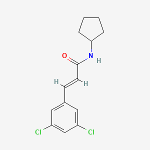 molecular formula C14H15Cl2NO B7484643 (E)-N-cyclopentyl-3-(3,5-dichlorophenyl)prop-2-enamide 