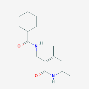 molecular formula C15H22N2O2 B7484647 N-[(4,6-dimethyl-2-oxo-1H-pyridin-3-yl)methyl]cyclohexanecarboxamide 