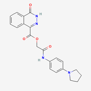 molecular formula C21H20N4O4 B7484649 [2-oxo-2-(4-pyrrolidin-1-ylanilino)ethyl] 4-oxo-3H-phthalazine-1-carboxylate 