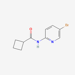 molecular formula C10H11BrN2O B7484657 N-(5-bromopyridin-2-yl)cyclobutanecarboxamide 