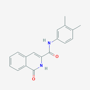 molecular formula C18H16N2O2 B7484712 N-(3,4-dimethylphenyl)-1-oxo-2H-isoquinoline-3-carboxamide 