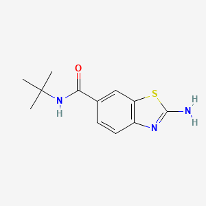 molecular formula C12H15N3OS B7484736 2-Amino-N-(tert-butyl)benzo[d]thiazole-6-carboxamide 