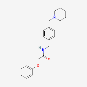 2-phenoxy-N-[[4-(piperidin-1-ylmethyl)phenyl]methyl]acetamide