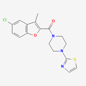 (5-Chloro-3-methyl-1-benzofuran-2-yl)-[4-(1,3-thiazol-2-yl)piperazin-1-yl]methanone