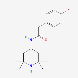 molecular formula C17H25FN2O B7484844 2-(4-fluorophenyl)-N-(2,2,6,6-tetramethylpiperidin-4-yl)acetamide 