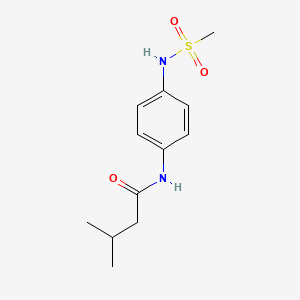 molecular formula C12H18N2O3S B7484864 N-[4-(methanesulfonamido)phenyl]-3-methylbutanamide 