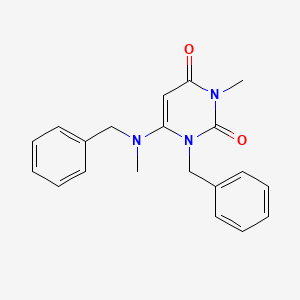 molecular formula C20H21N3O2 B7484877 1-Benzyl-6-[benzyl(methyl)amino]-3-methylpyrimidine-2,4-dione 