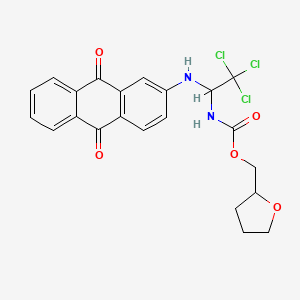 Tetrahydrofuran-2-ylmethyl {2,2,2-trichloro-1-[(9,10-dioxo-9,10-dihydroanthracen-2-yl)amino]ethyl}carbamate