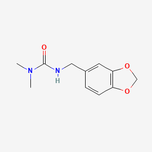 molecular formula C11H14N2O3 B7484896 3-(1,3-Benzodioxol-5-ylmethyl)-1,1-dimethylurea 