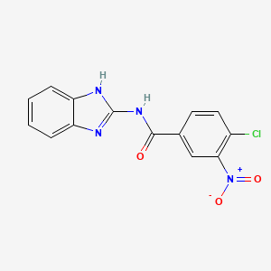 molecular formula C14H9ClN4O3 B7484912 N-(1H-benzimidazol-2-yl)-4-chloro-3-nitrobenzamide 