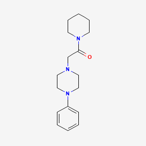 molecular formula C17H25N3O B7484918 2-(4-Phenylpiperazin-1-yl)-1-piperidin-1-ylethanone 