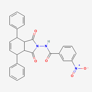 N-(1,3-dioxo-4,7-diphenyl-3a,4,7,7a-tetrahydroisoindol-2-yl)-3-nitrobenzamide