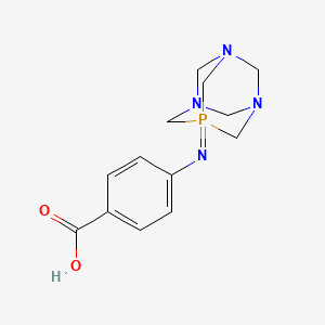 molecular formula C13H17N4O2P B7484963 4-(1,3,5-Triaza-7lambda5-phosphatricyclo[3.3.1.13,7]decan-7-ylideneamino)benzoic acid 