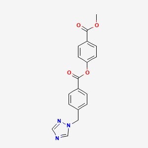 molecular formula C18H15N3O4 B7484980 (4-Methoxycarbonylphenyl) 4-(1,2,4-triazol-1-ylmethyl)benzoate 