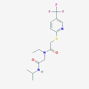 2-[ethyl-[2-[5-(trifluoromethyl)pyridin-2-yl]sulfanylacetyl]amino]-N-propan-2-ylacetamide