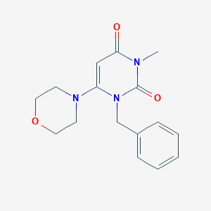 molecular formula C16H19N3O3 B7485027 1-Benzyl-3-methyl-6-morpholin-4-ylpyrimidine-2,4-dione 