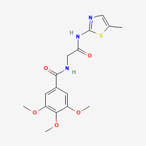 molecular formula C16H19N3O5S B7485044 3,4,5-trimethoxy-N-[2-[(5-methyl-1,3-thiazol-2-yl)amino]-2-oxoethyl]benzamide 