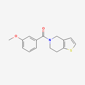 molecular formula C15H15NO2S B7485065 6,7-dihydro-4H-thieno[3,2-c]pyridin-5-yl-(3-methoxyphenyl)methanone 