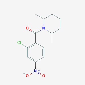 molecular formula C14H17ClN2O3 B7485073 1-(2-Chloro-4-nitrobenzoyl)-2,6-dimethylpiperidine 