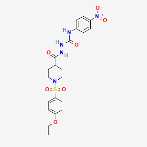 1-[[1-(4-Ethoxyphenyl)sulfonylpiperidine-4-carbonyl]amino]-3-(4-nitrophenyl)urea