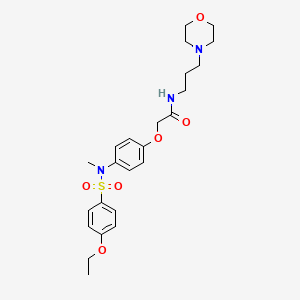 molecular formula C24H33N3O6S B7485106 2-[4-[(4-ethoxyphenyl)sulfonyl-methylamino]phenoxy]-N-(3-morpholin-4-ylpropyl)acetamide 