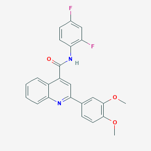 N-(2,4-difluorophenyl)-2-(3,4-dimethoxyphenyl)quinoline-4-carboxamide