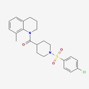 [1-(4-chlorophenyl)sulfonylpiperidin-4-yl]-(8-methyl-3,4-dihydro-2H-quinolin-1-yl)methanone