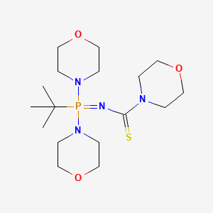 molecular formula C17H33N4O3PS B7485145 N-[tert-butyl(dimorpholin-4-yl)-lambda5-phosphanylidene]morpholine-4-carbothioamide 