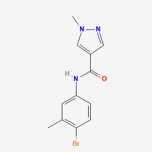 molecular formula C12H12BrN3O B7485172 N-(4-bromo-3-methylphenyl)-1-methylpyrazole-4-carboxamide 