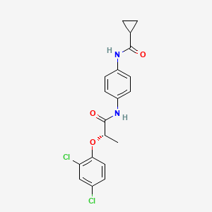 N-[4-[[(2S)-2-(2,4-dichlorophenoxy)propanoyl]amino]phenyl]cyclopropanecarboxamide