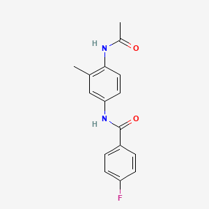 N-(4-acetamido-3-methylphenyl)-4-fluorobenzamide