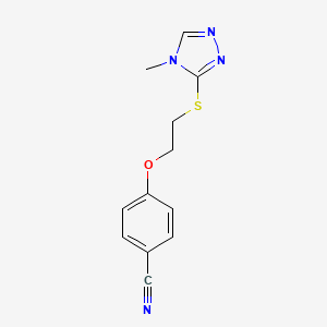 4-[2-[(4-Methyl-1,2,4-triazol-3-yl)sulfanyl]ethoxy]benzonitrile