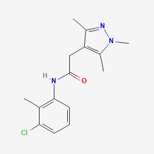 N-(3-chloro-2-methylphenyl)-2-(1,3,5-trimethylpyrazol-4-yl)acetamide