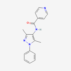 N-(3,5-dimethyl-1-phenylpyrazol-4-yl)pyridine-4-carboxamide